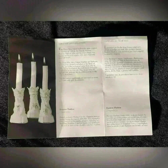 2000 Royal Copenhagen 3 Wise Men Candle Holder in Original Box - Picture 14 of 15